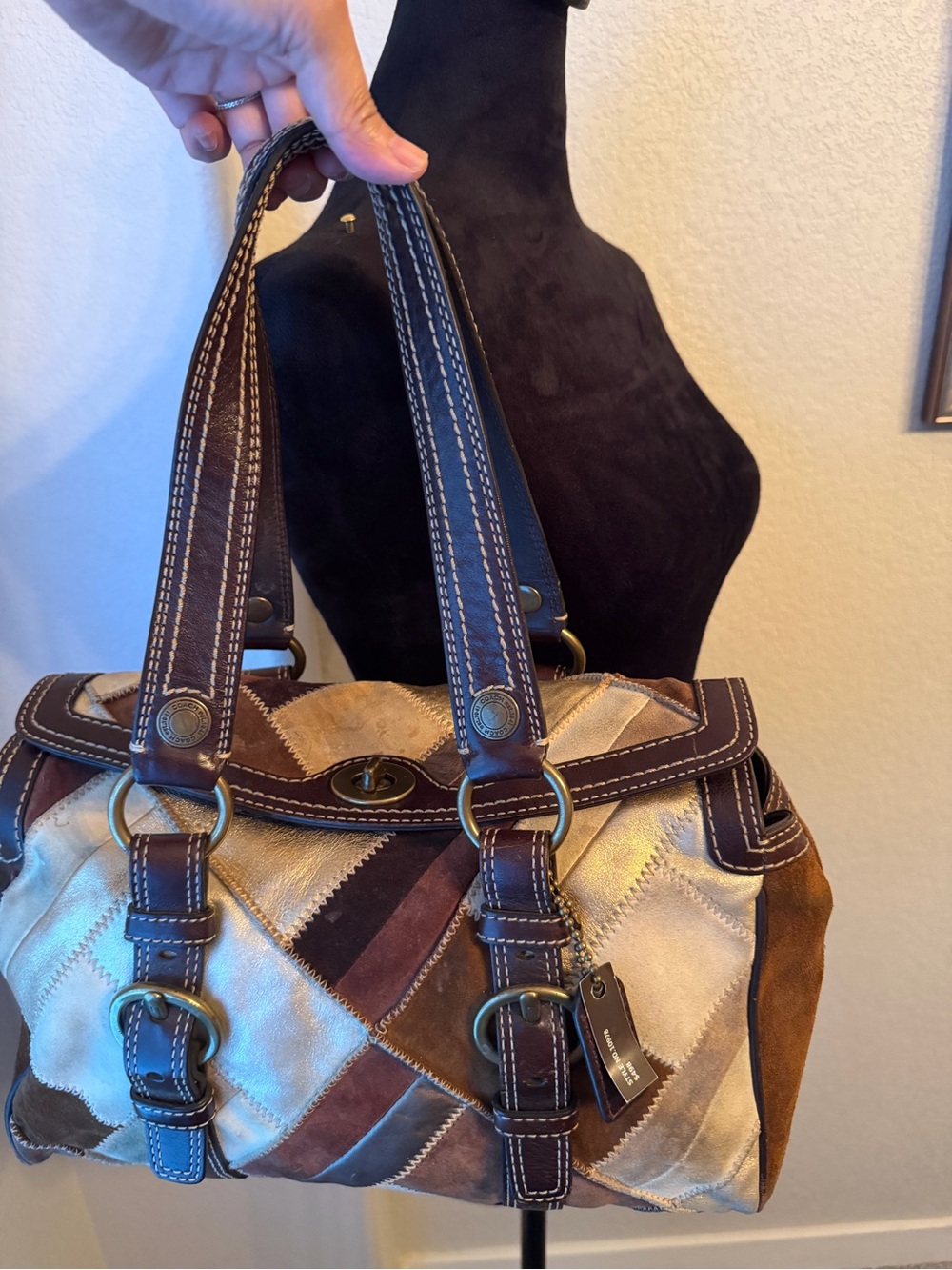 Y2K Coach Chelsea Patchwork 10978 Satchel Tag RARE